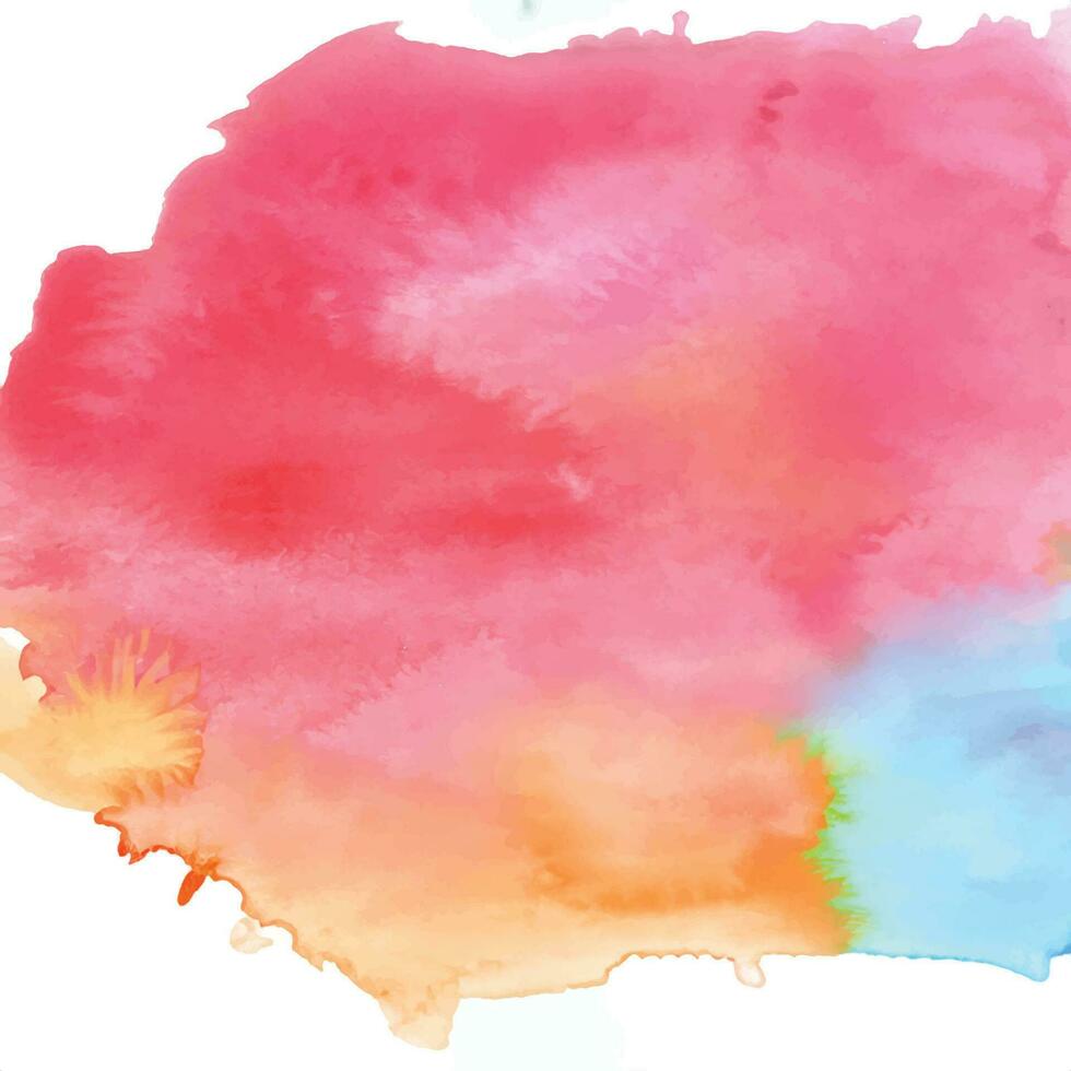 Watercolor splash stain background vector