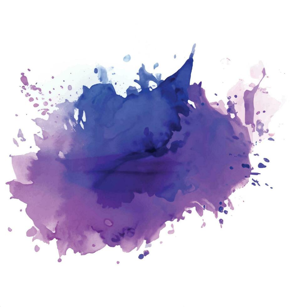 Watercolor splash stain background vector