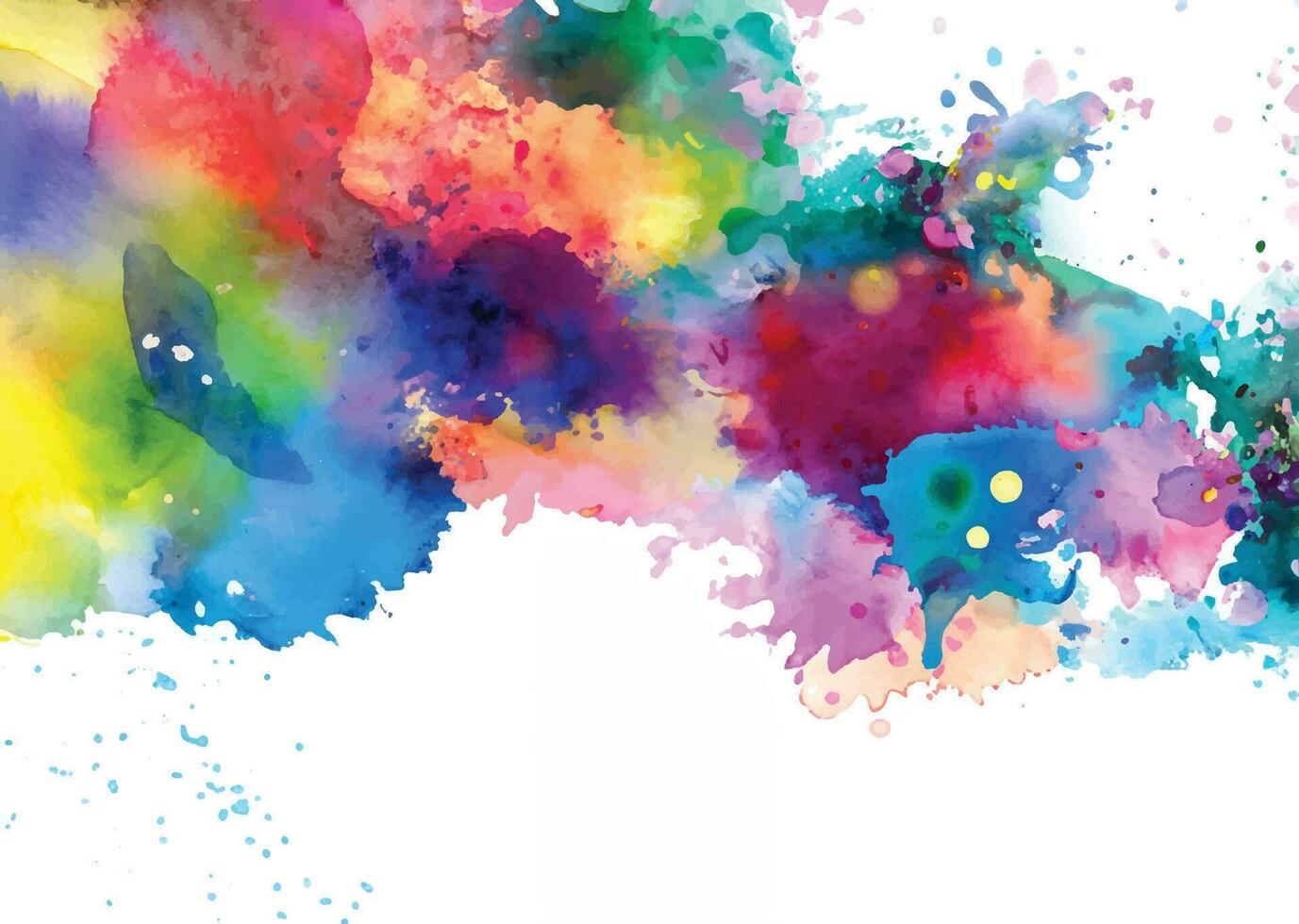 Watercolor splash stain background vector