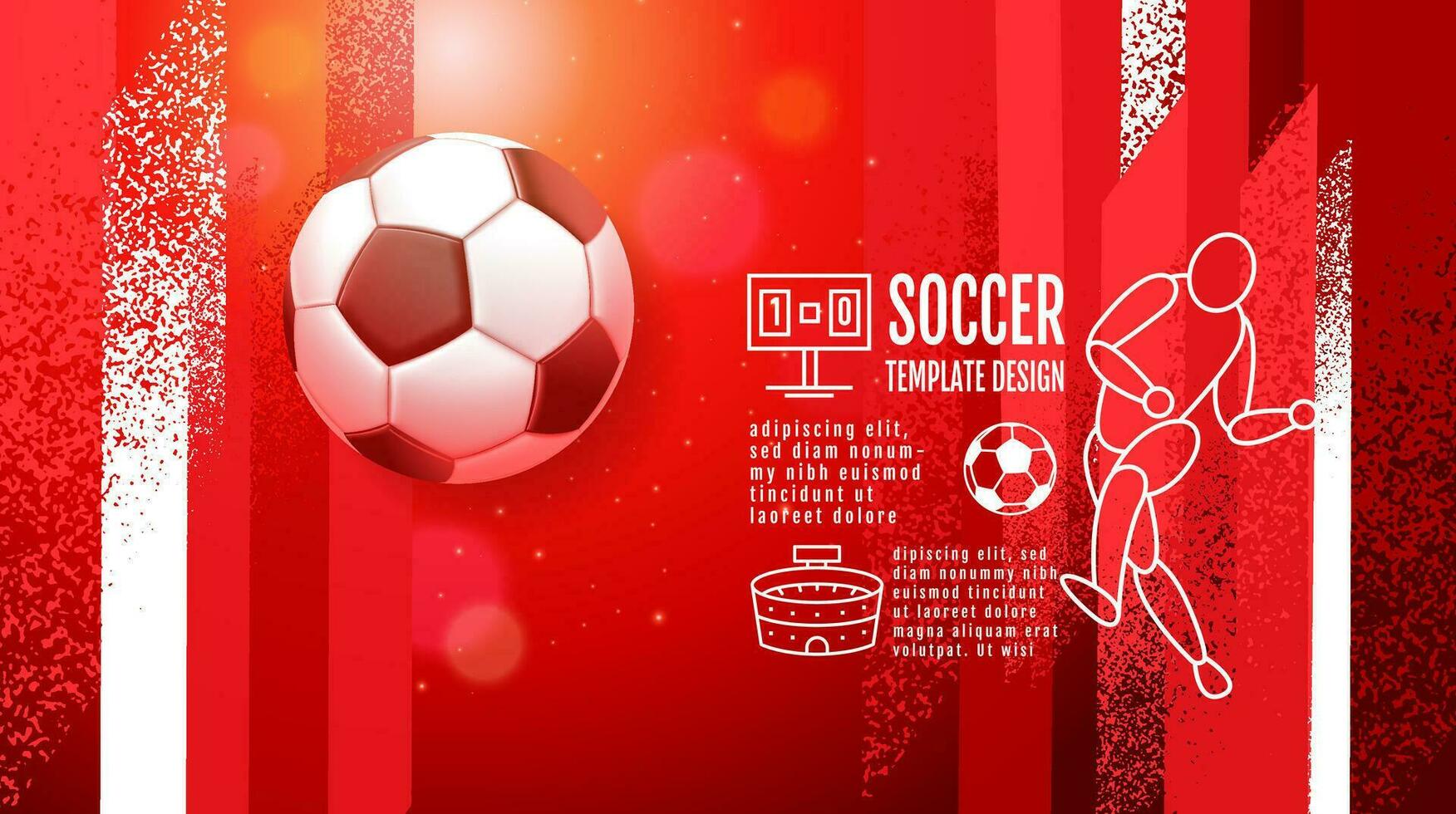 fútbol modelo diseño , fútbol americano bandera, deporte diseño diseño, rojo tema, vector