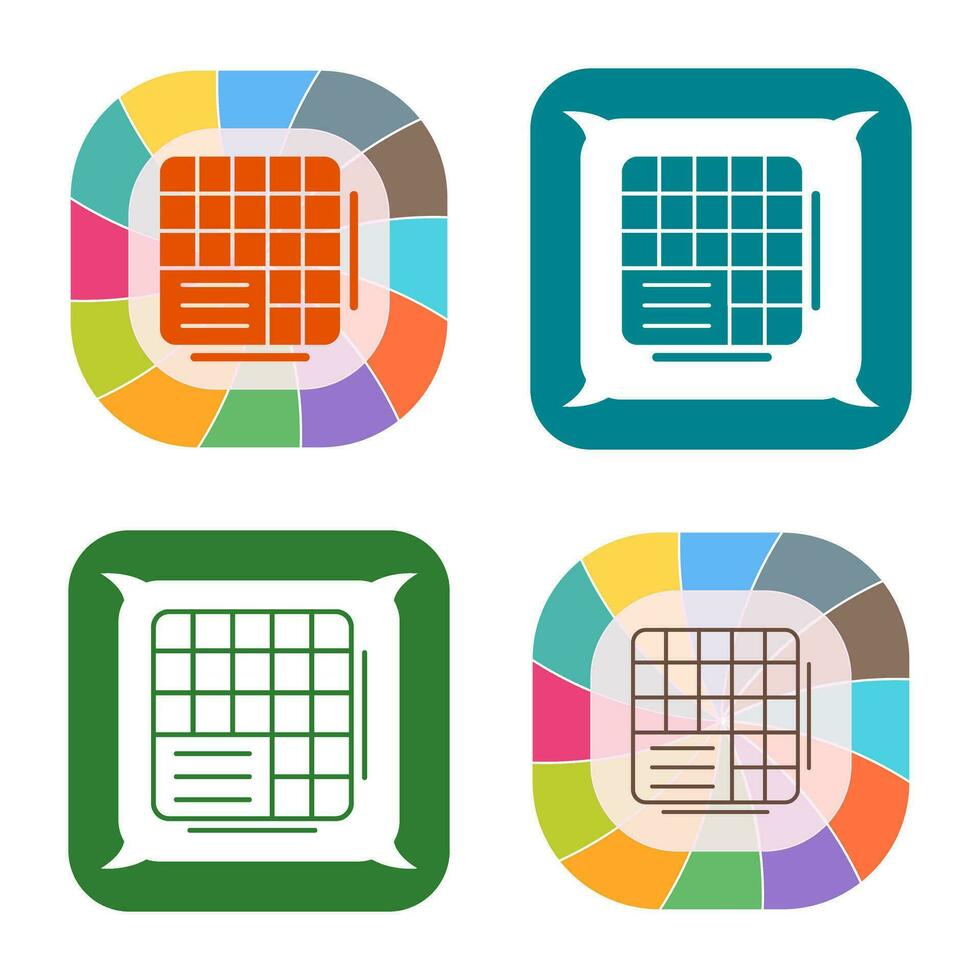 Table Data Vector Icon