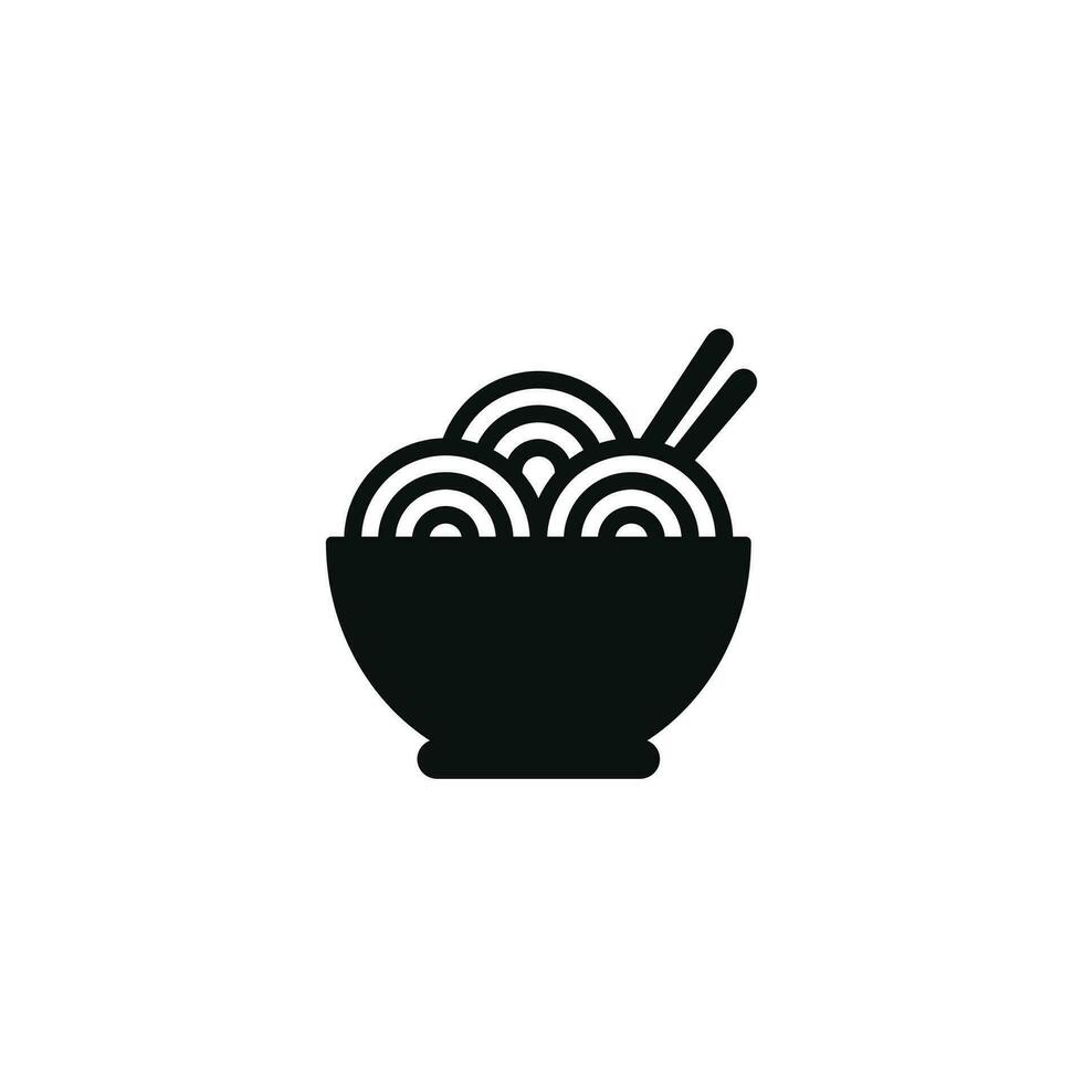 Noodle icon isolated on white background vector
