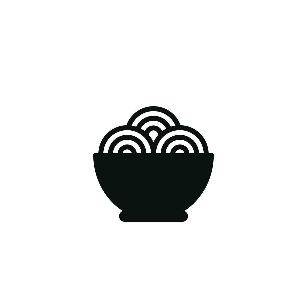 Noodle icon isolated on white background vector