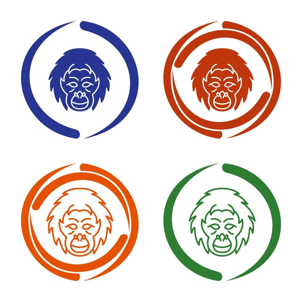 Orangutan Vector Icon