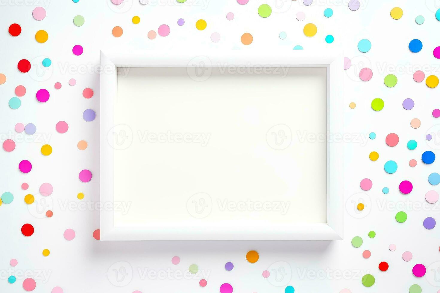 Mockup photo frames, Empty abstract shape framing for your design. template for picture, painting, poster, lettering or photo gallery, Generative AI illustration