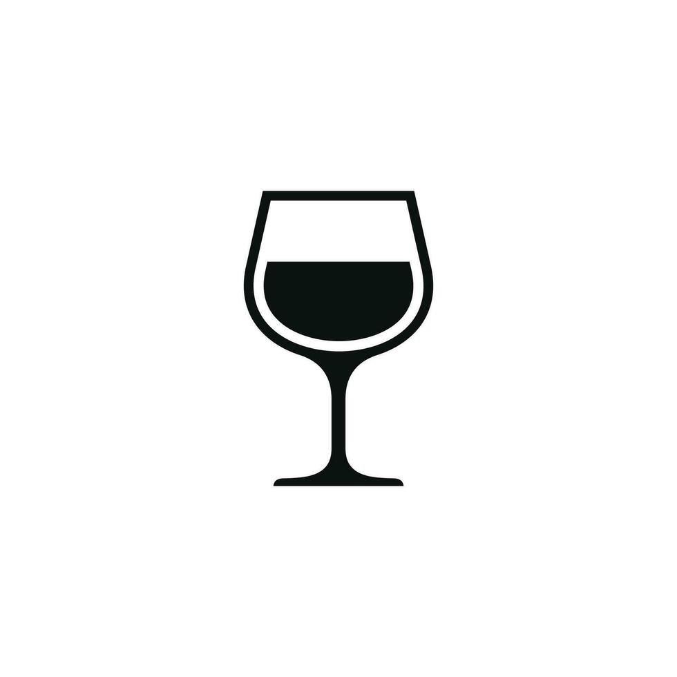 vino vaso icono aislado en blanco antecedentes vector