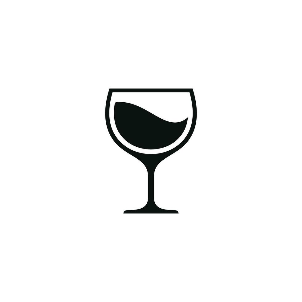 Wine glass icon isolated on white background vector