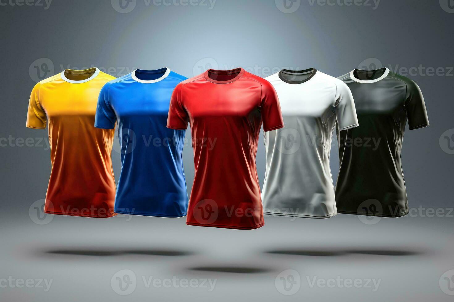 Bosquejo Deportes fútbol americano equipo uniformes multicolores camisa, generativo ai ilustración foto