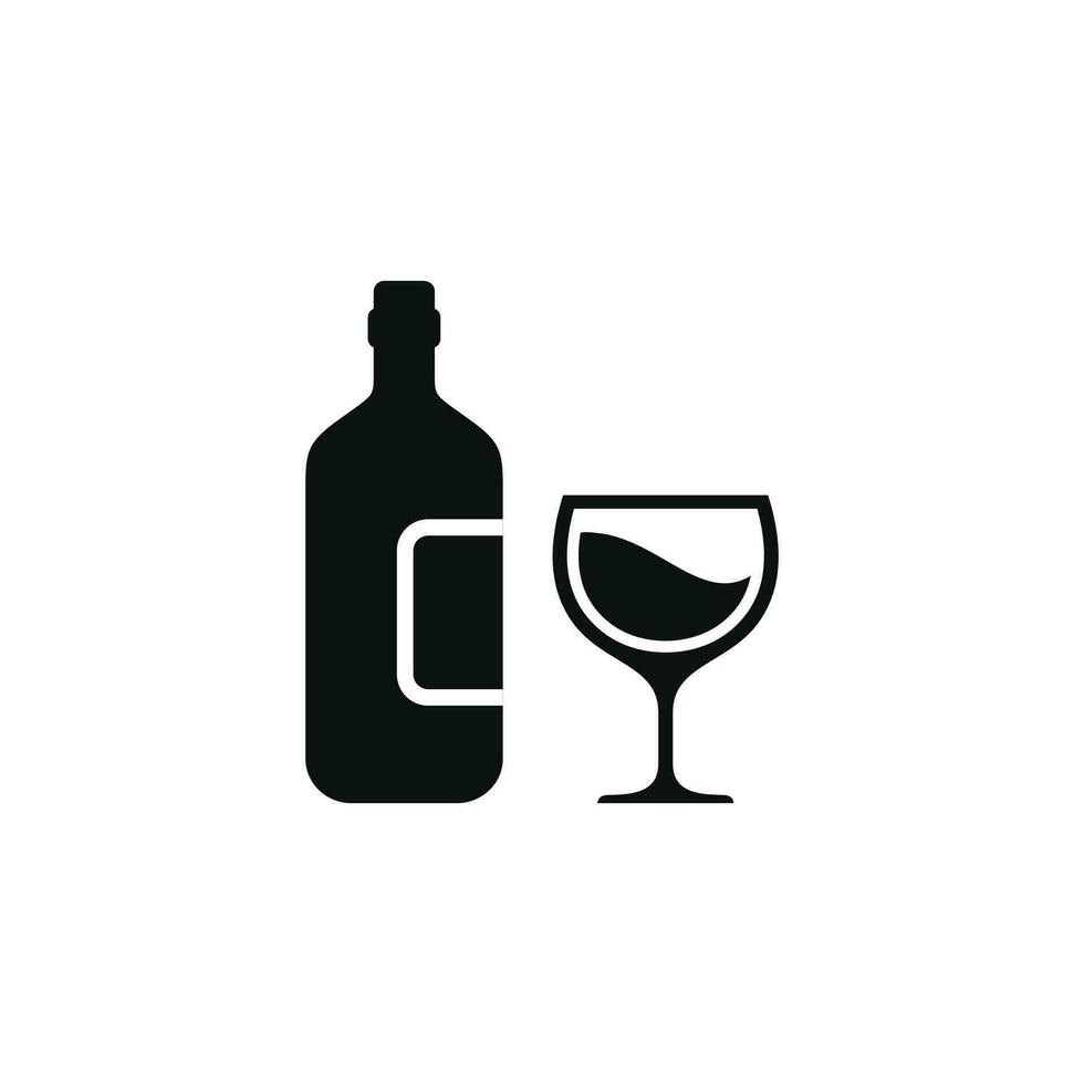 vino icono aislado en blanco antecedentes vector