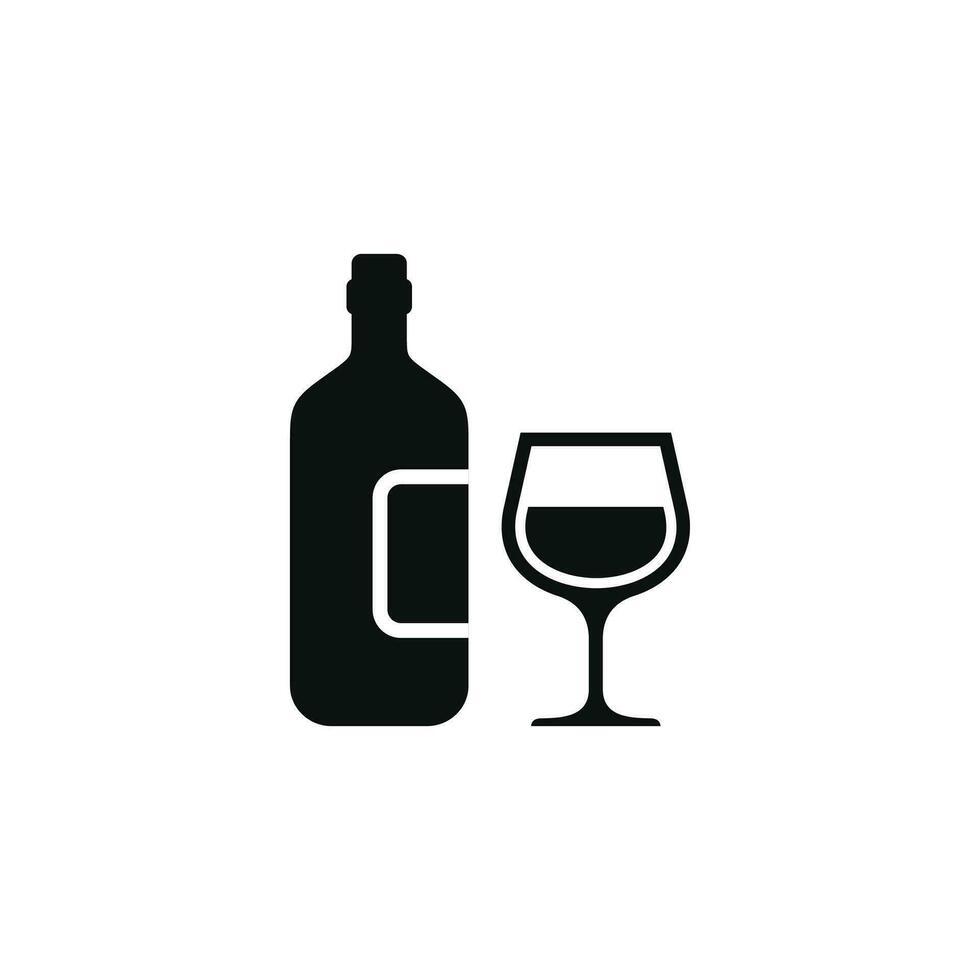 vino icono aislado en blanco antecedentes vector