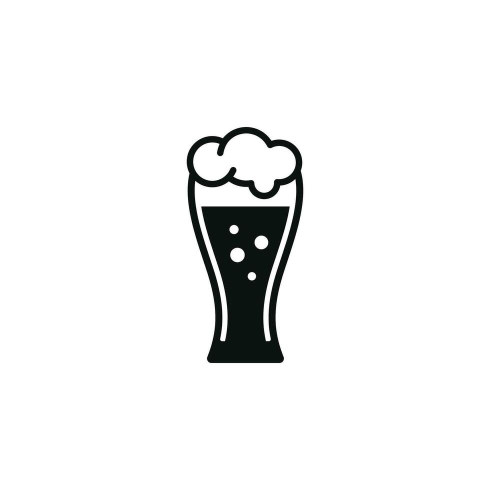 cerveza icono aislado en blanco antecedentes vector