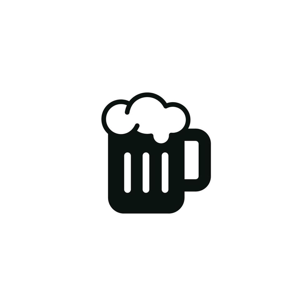 cerveza icono aislado en blanco antecedentes vector