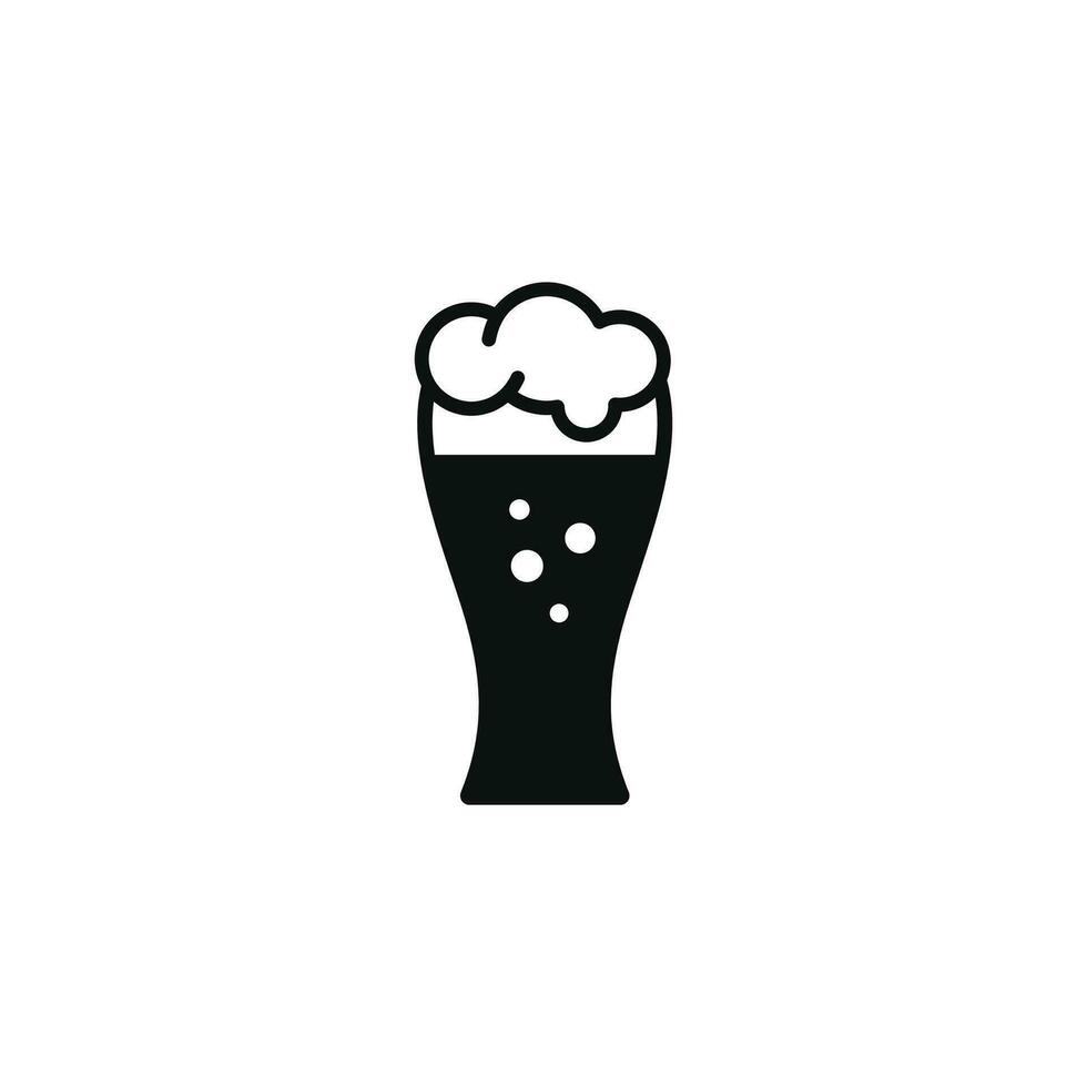 cerveza icono aislado en blanco antecedentes vector