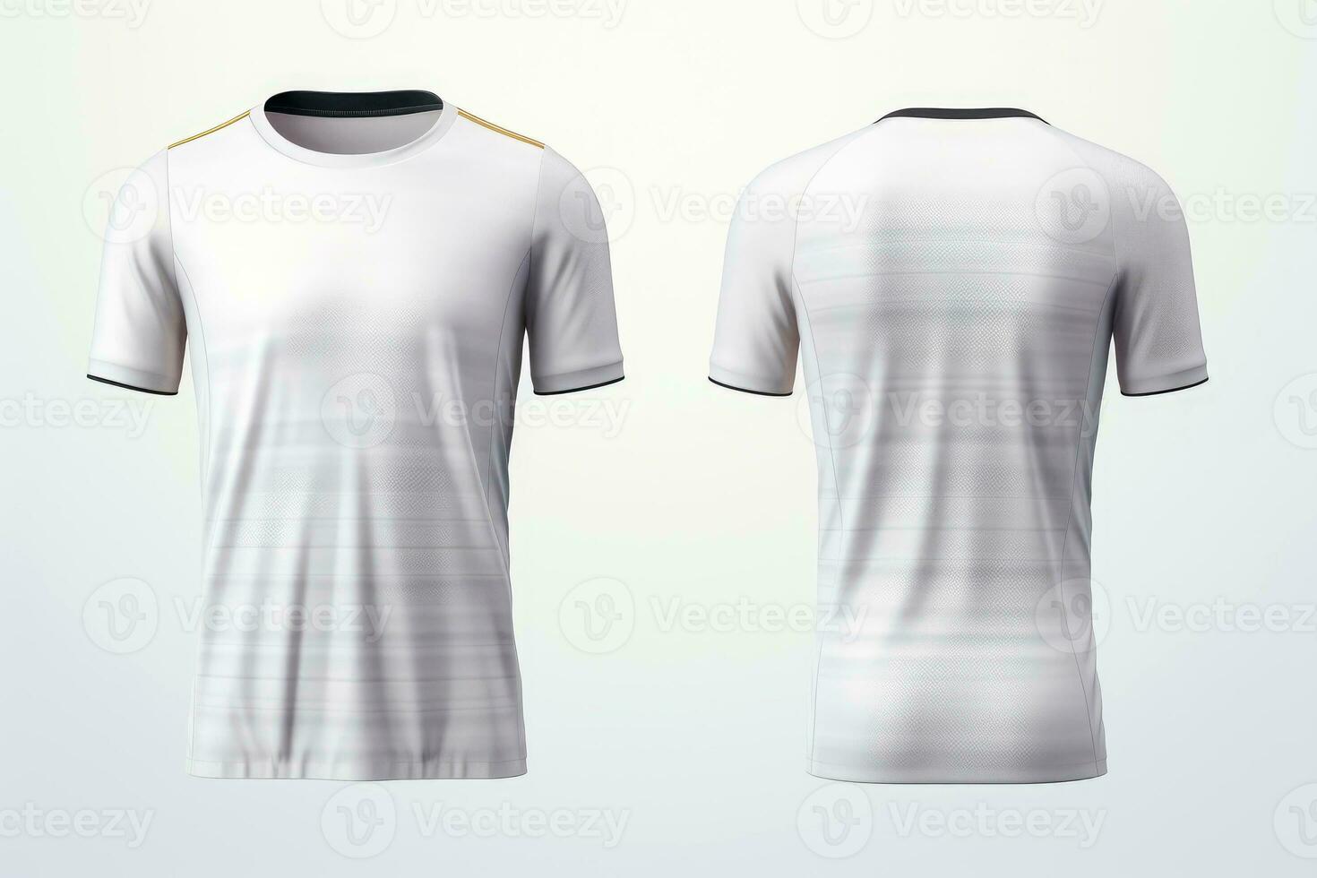 Mockup sports football team uniforms white shirt, Generative AI illustration photo