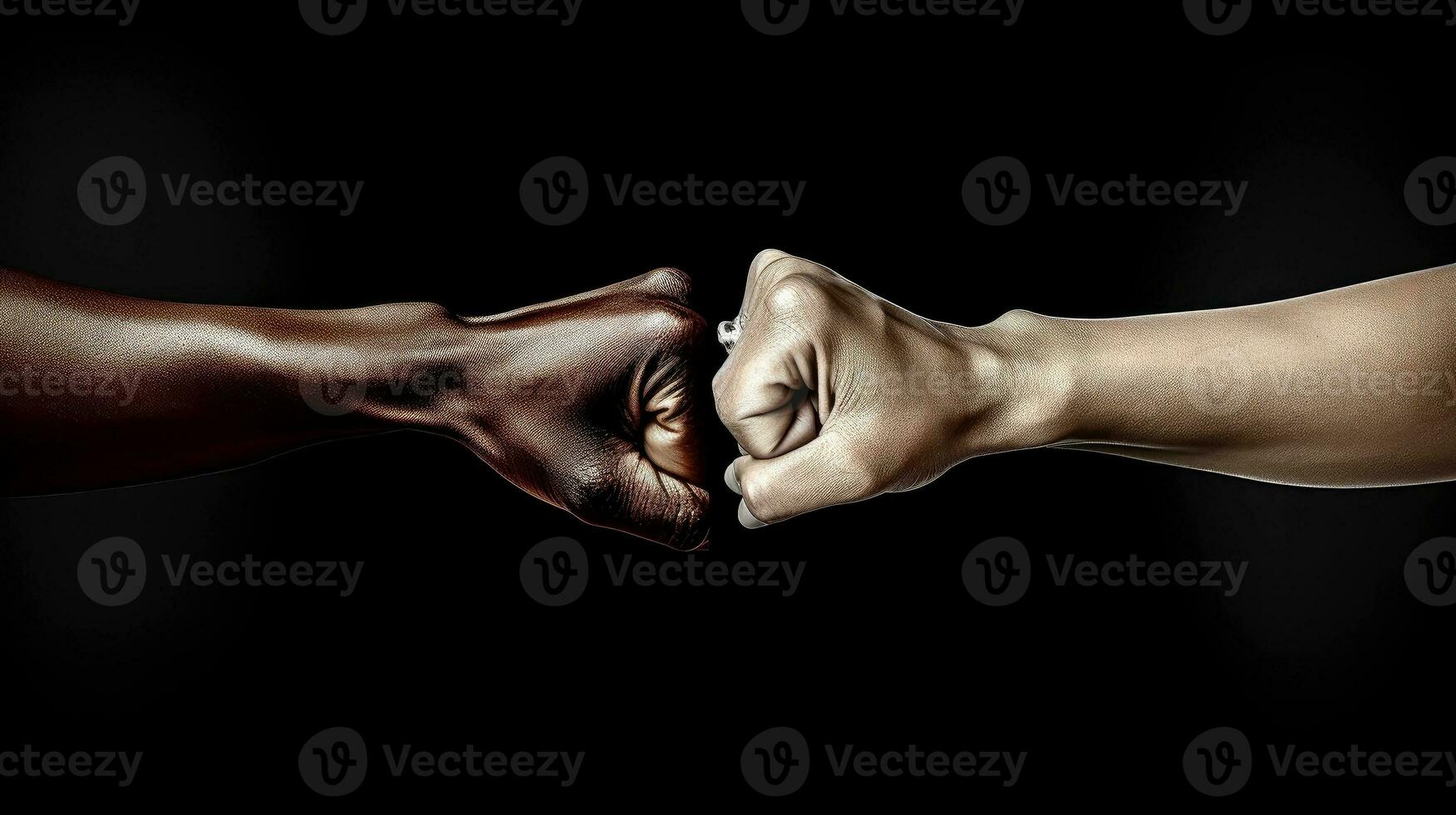 Women join hands touching for encouragingly to each other for stronger with love and tender, Day for the Elimination of Violence Against Women concept, Generative AI illustration photo