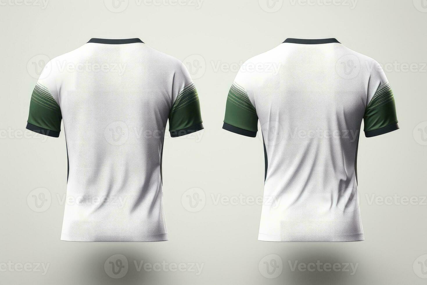Mockup sports football team uniforms white shirt, Generative AI illustration photo
