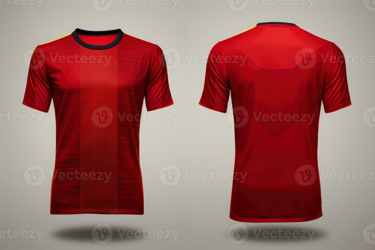 Mockup sports football team uniforms multicolors shirt, Generative AI illustration photo