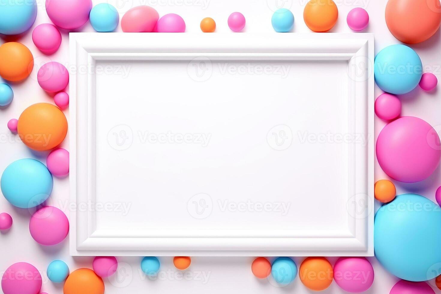 Mockup photo frames, Empty abstract shape framing for your design. template for picture, painting, poster, lettering or photo gallery, Generative AI illustration