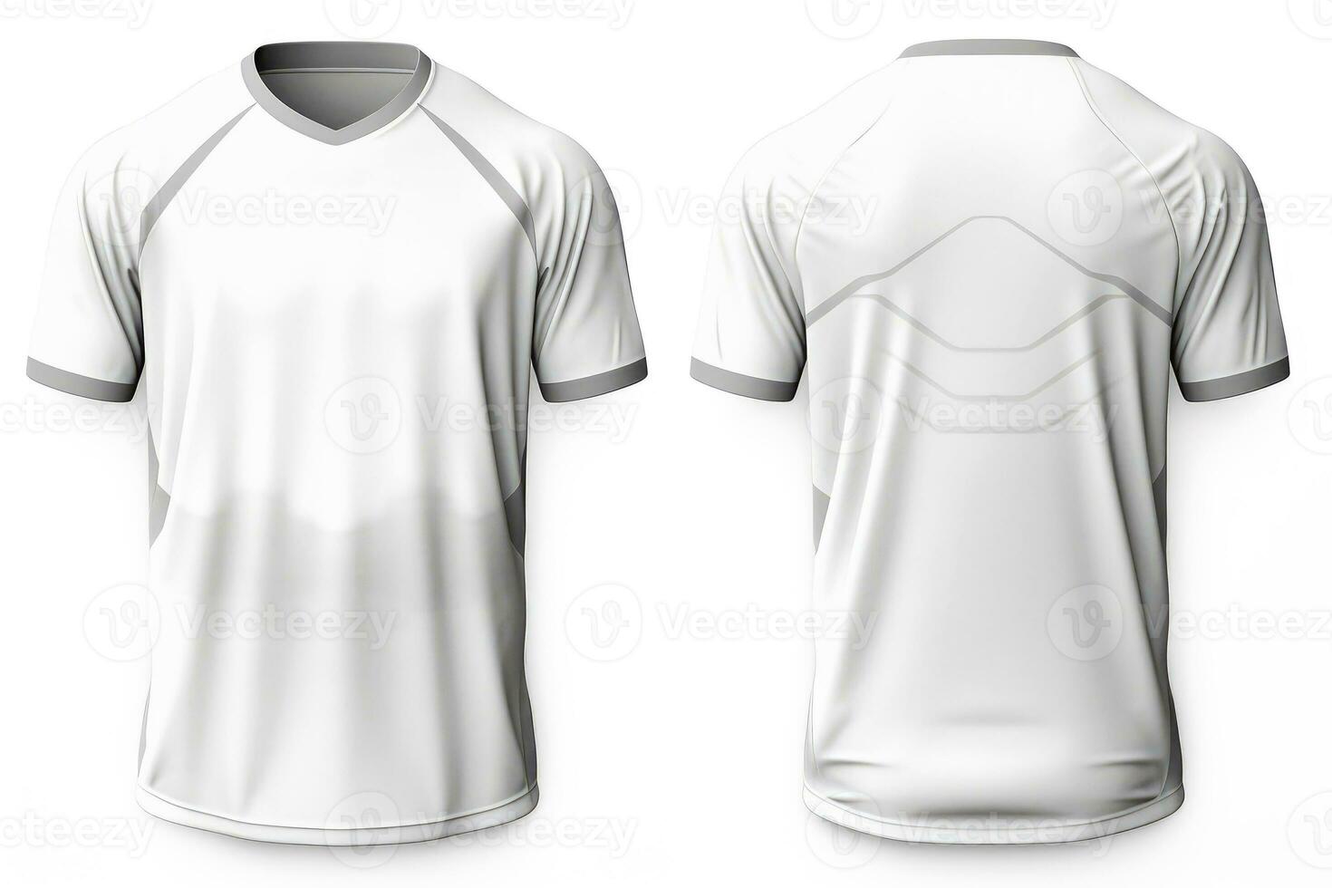 Mockup sports football team uniforms white shirt, Generative AI illustration photo