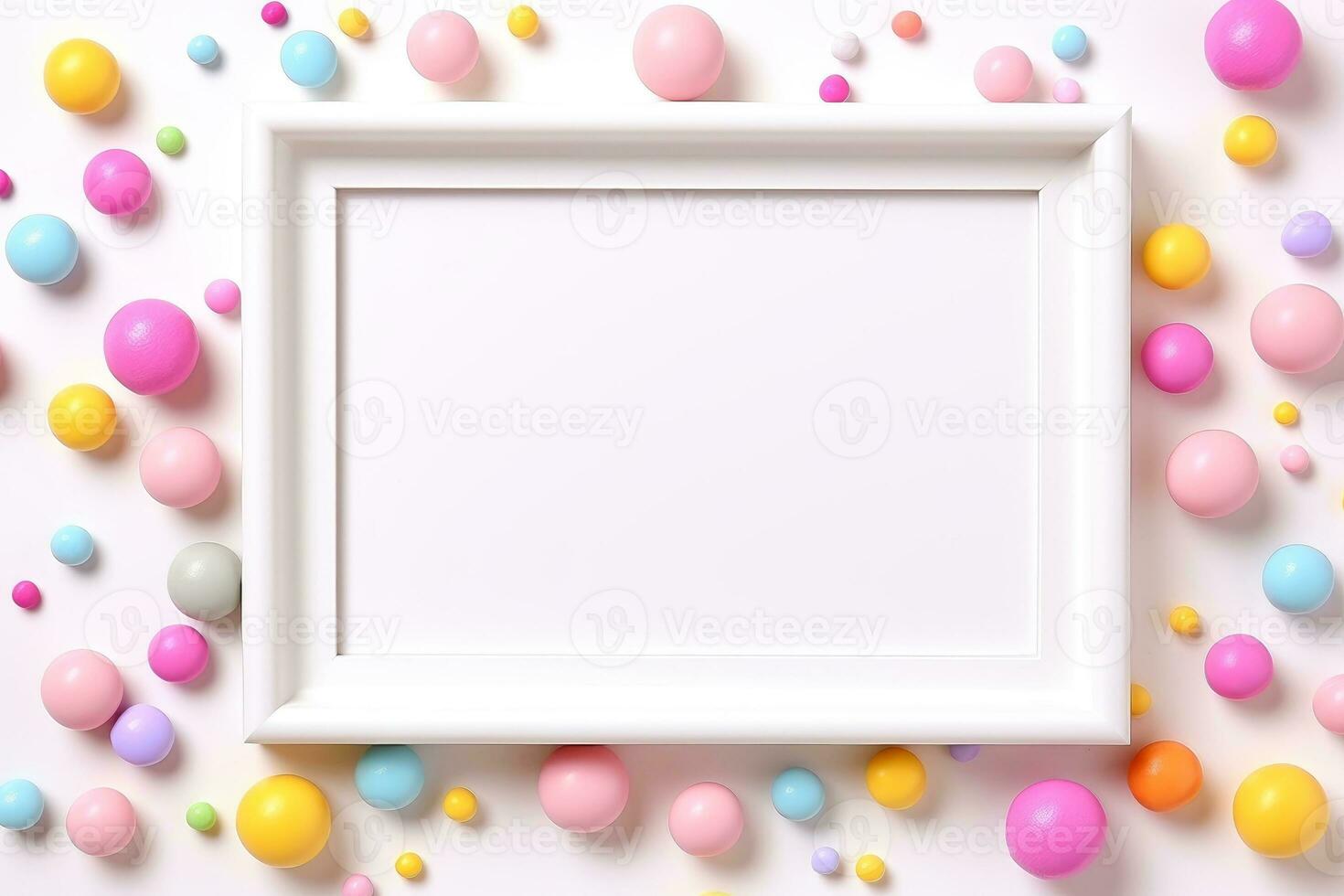 Mockup photo frames, Empty abstract shape framing for your design. template for picture, painting, poster, lettering or photo gallery, Generative AI illustration