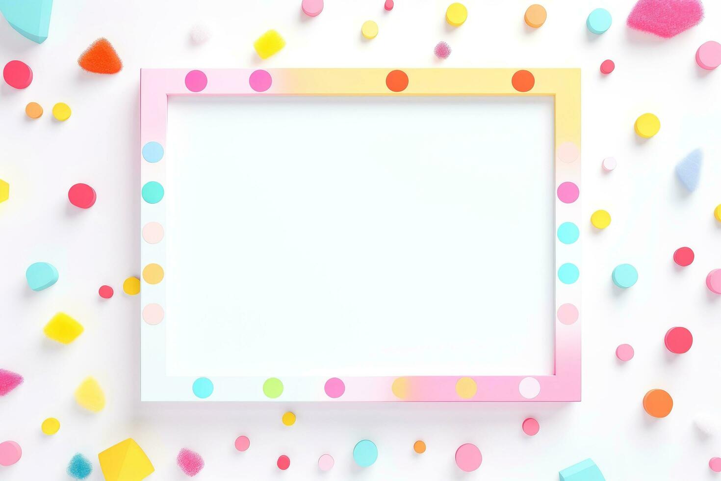 Mockup photo frames, Empty abstract shape framing for your design. template for picture, painting, poster, lettering or photo gallery, Generative AI illustration