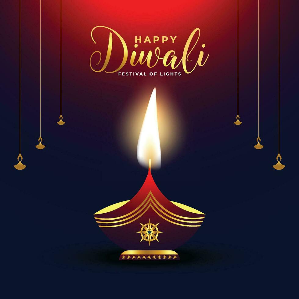 Happy Diwali Illustration Background Design. vector