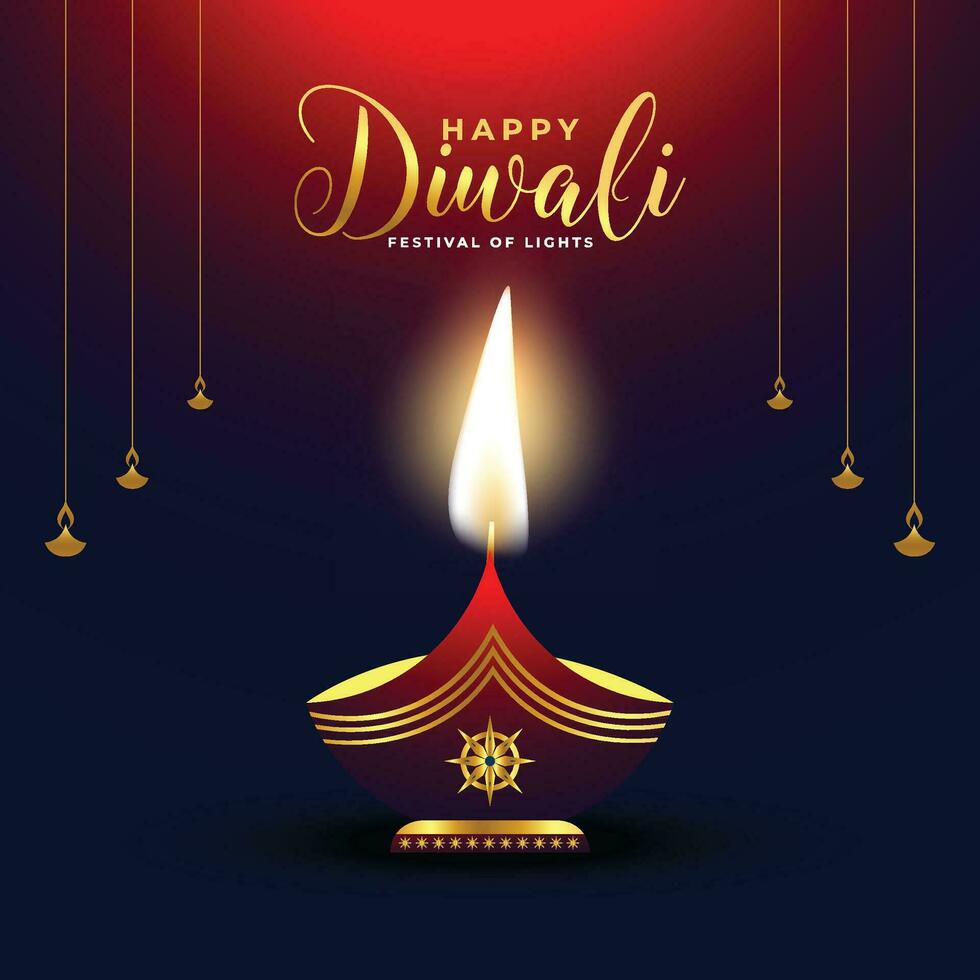 contento diwali ilustración antecedentes diseño. vector