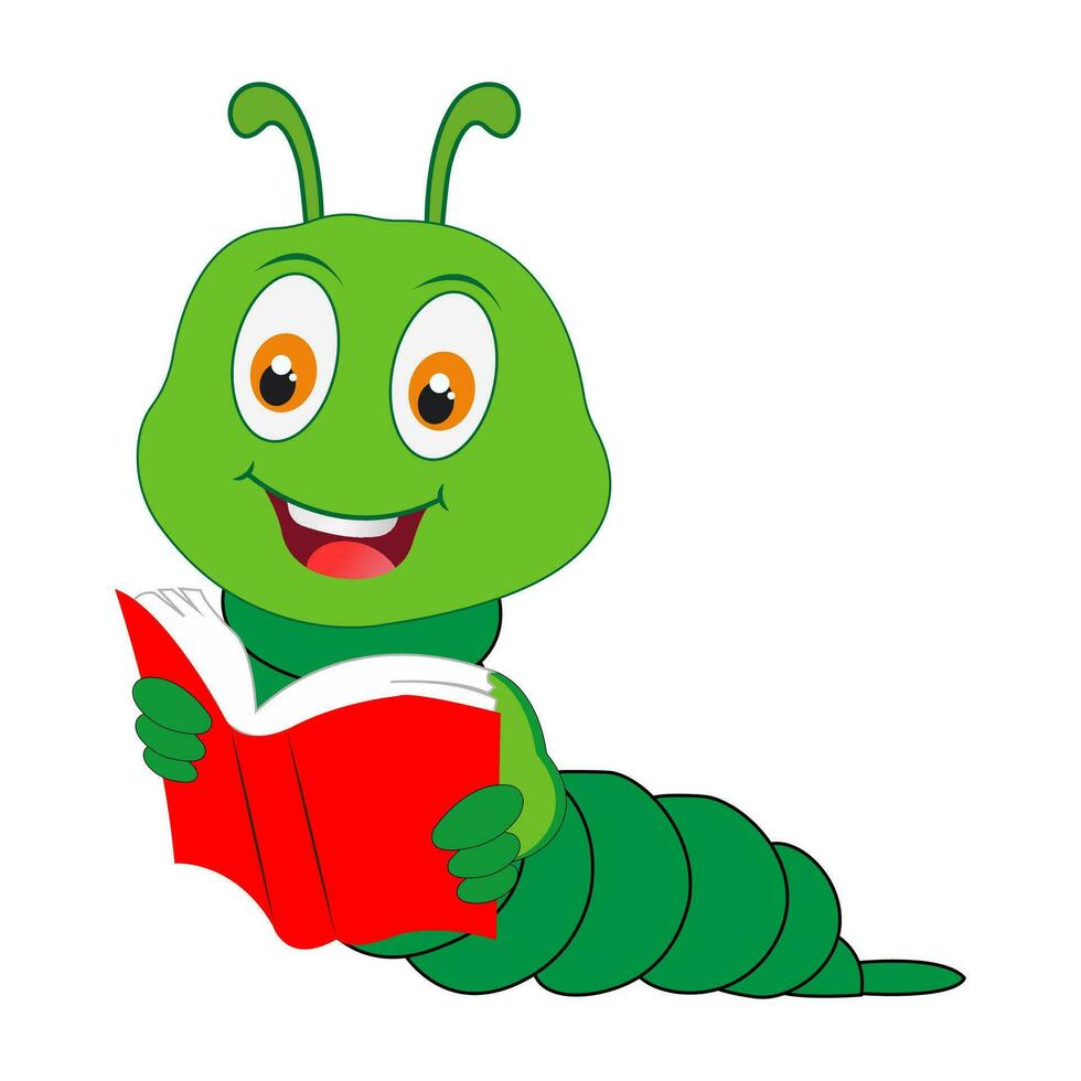 Cartoon Cute Worm School Teacher Character design. vector