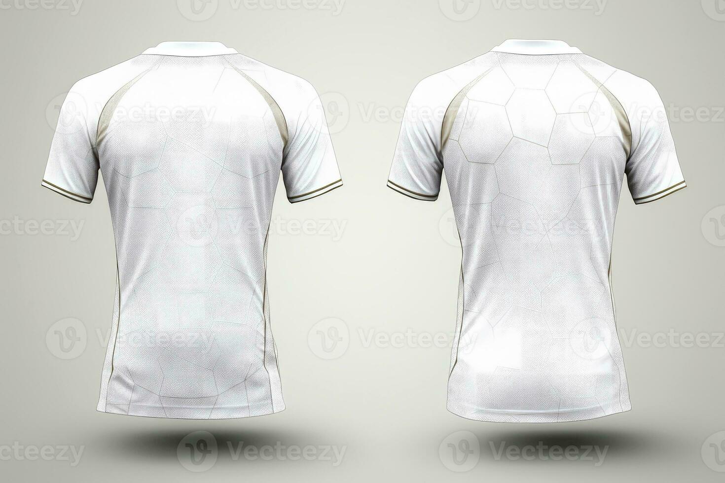 Mockup sports football team uniforms white shirt, Generative AI illustration photo