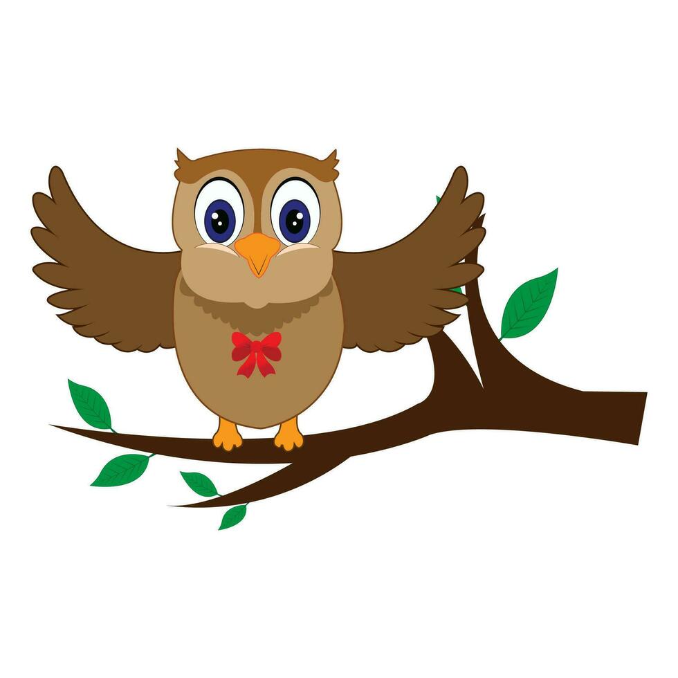 Cartoon Cute Owl School Teacher Character design. vector