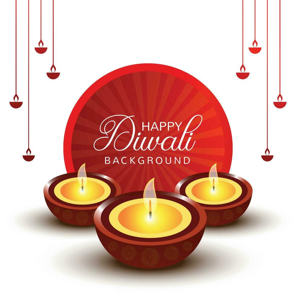 Happy Diwali Illustration Background Design. vector