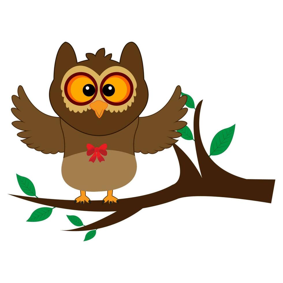 Cartoon Cute Owl School Teacher Character design. vector