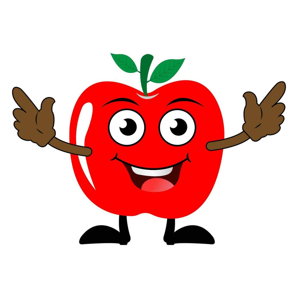 WebCartoon Cute apple School Teacher Character design. vector