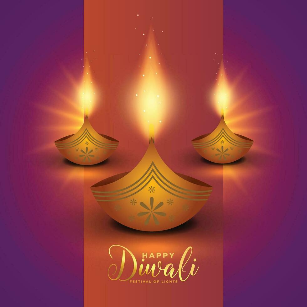 contento diwali ilustración antecedentes diseño. vector