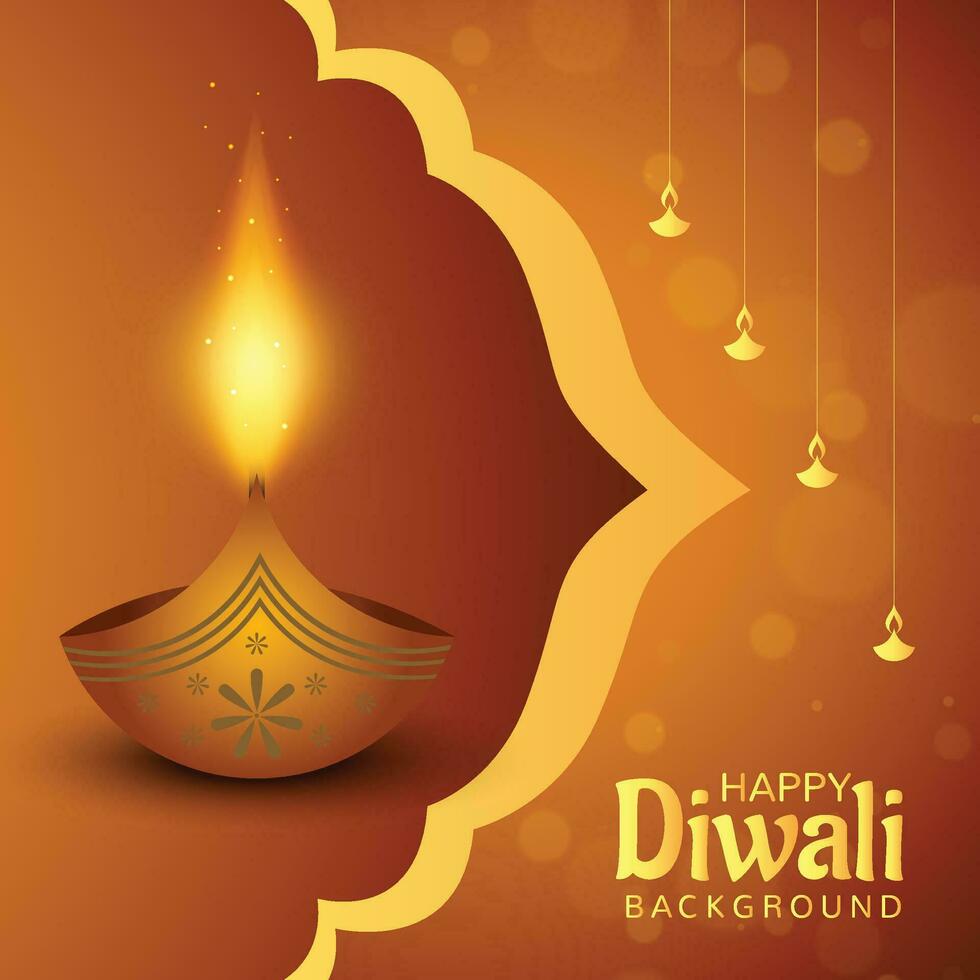 Happy Diwali Illustration Background Design. vector