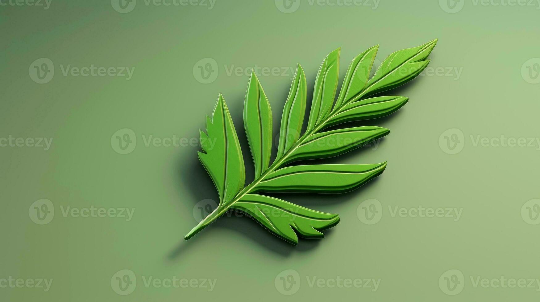 3d mockup leaf of tree and plant. Ecology, bio and natural products concept, Close up view of leaves composition, minimal style, Generative AI illustration photo