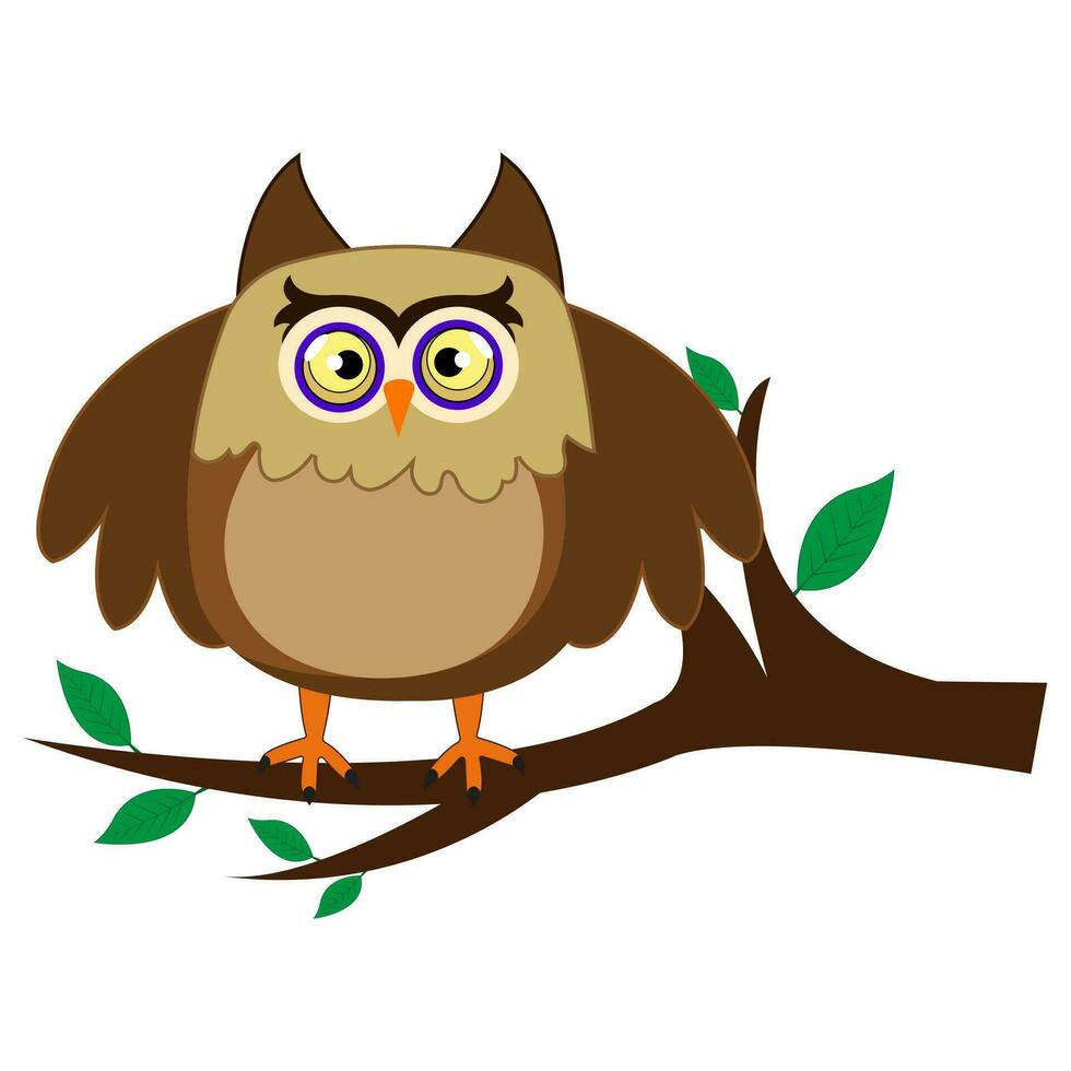 Cartoon Cute Owl School Teacher Character design. vector