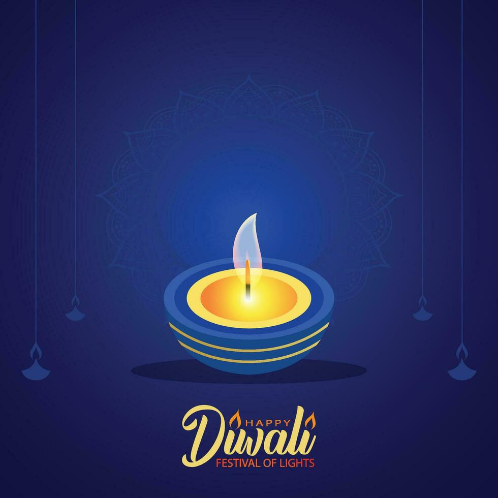 Happy Diwali Illustration Background Design. vector