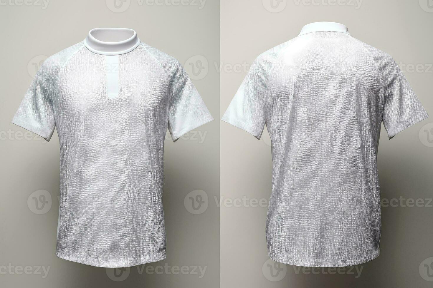 Sports football team uniforms white shirt isolated on white background, Generative AI illustration photo