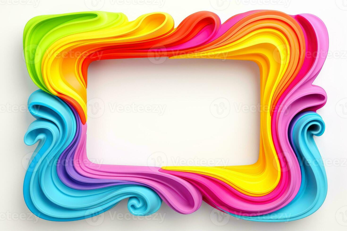Mockup photo frames, Empty abstract shape framing for your design. template for picture, painting, poster, lettering or photo gallery, Generative AI illustration
