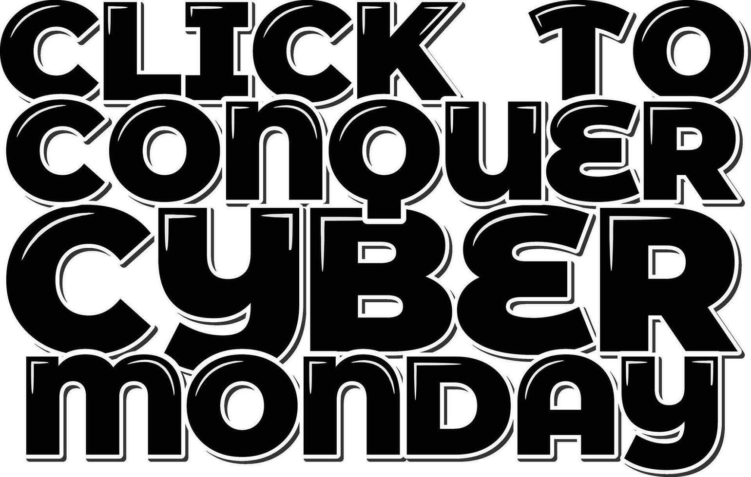 Cyber Monday Typography Art vector