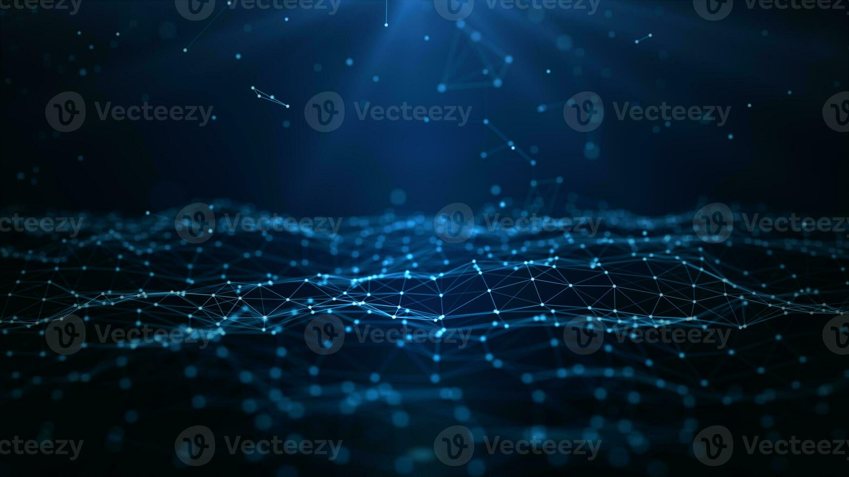 Blue abstract background digital line and dots connect, Technology network connections background concept. 3d Rendering photo