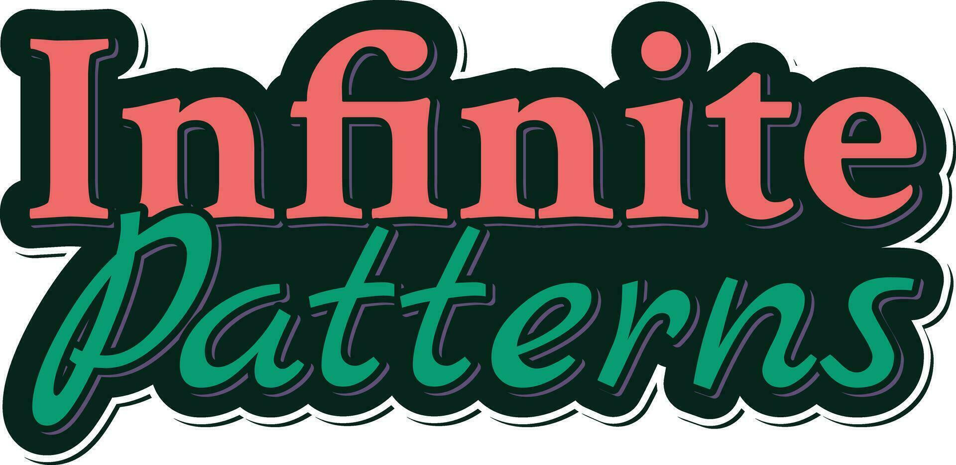 Infinite Patterns Lettering Vector