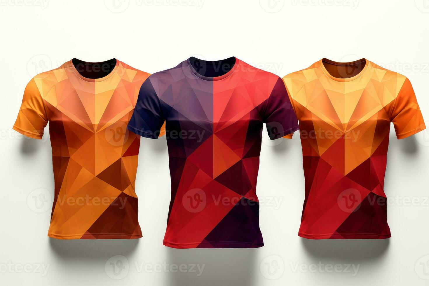 Mockup sports football team uniforms multicolors shirt, Generative AI illustration photo
