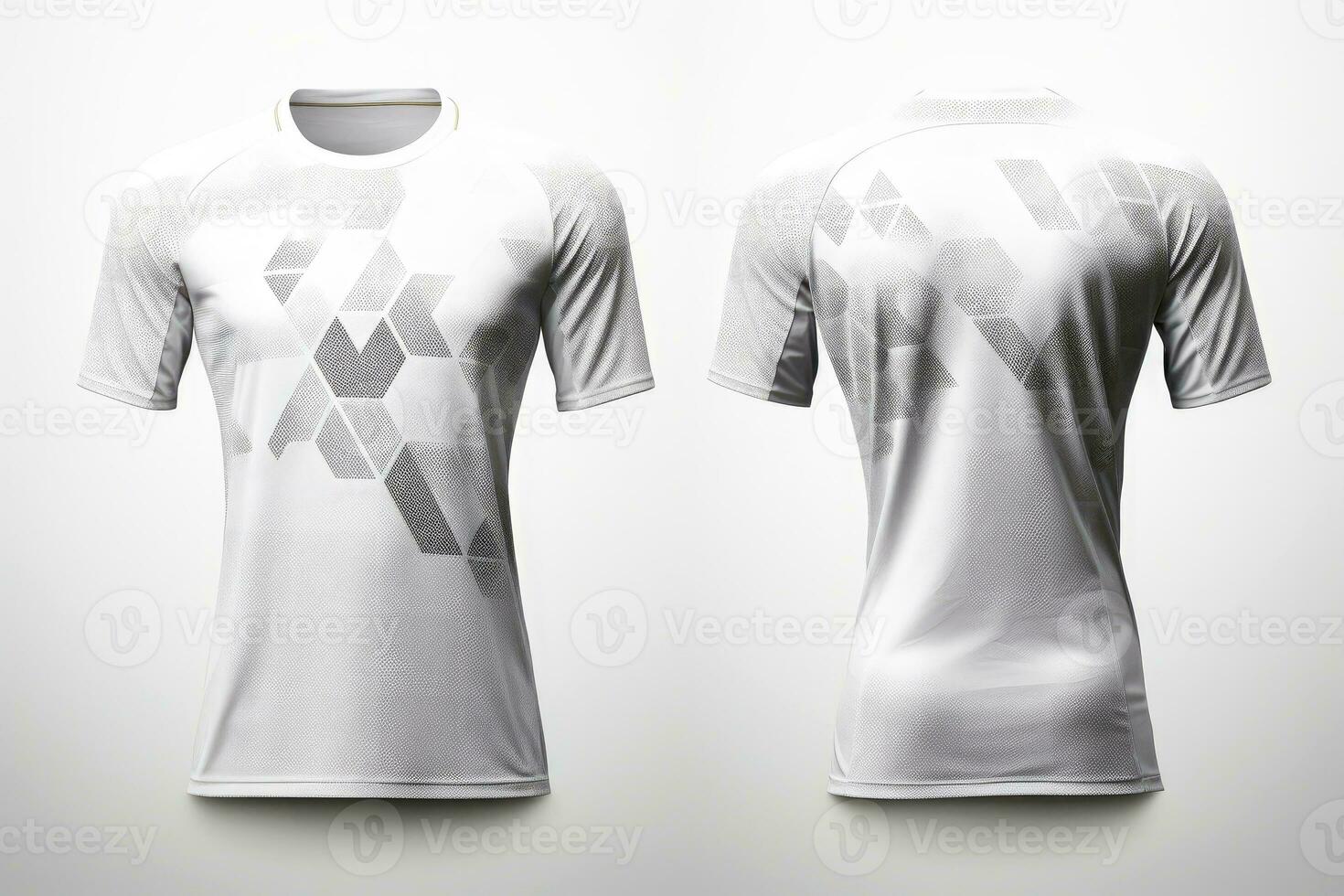 Mockup sports football team uniforms white shirt, Generative AI illustration photo