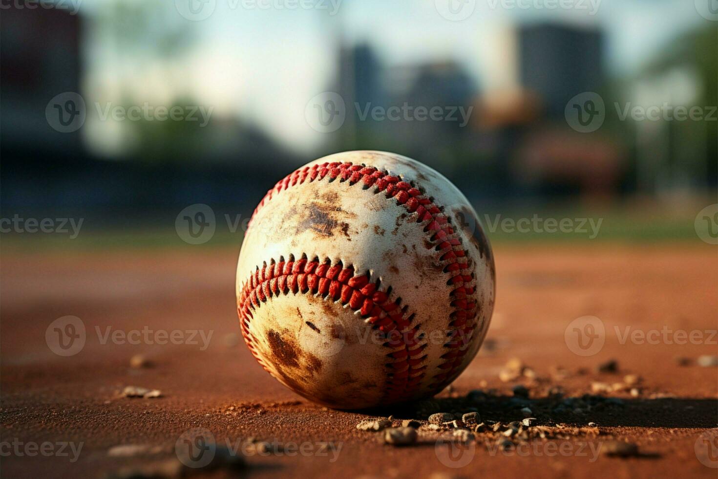 Retro baseball scene Aged background resonating with vintage sportsmanship and classic allure AI Generated photo