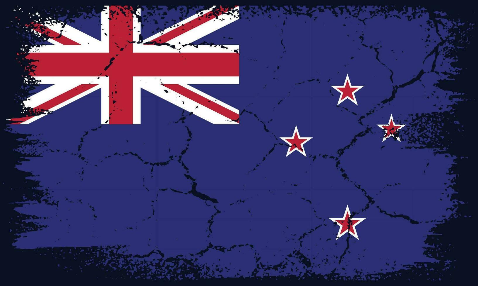 Free Vector Flat Design Grunge New Zealand Flag Background