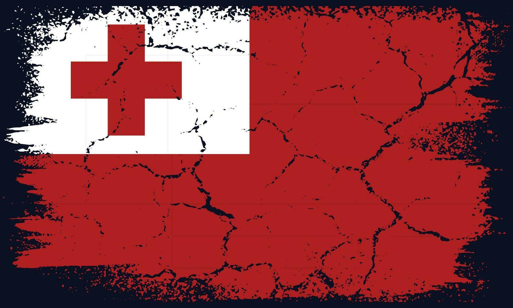 Free Vector Flat Design Grunge Tonga Flag Background