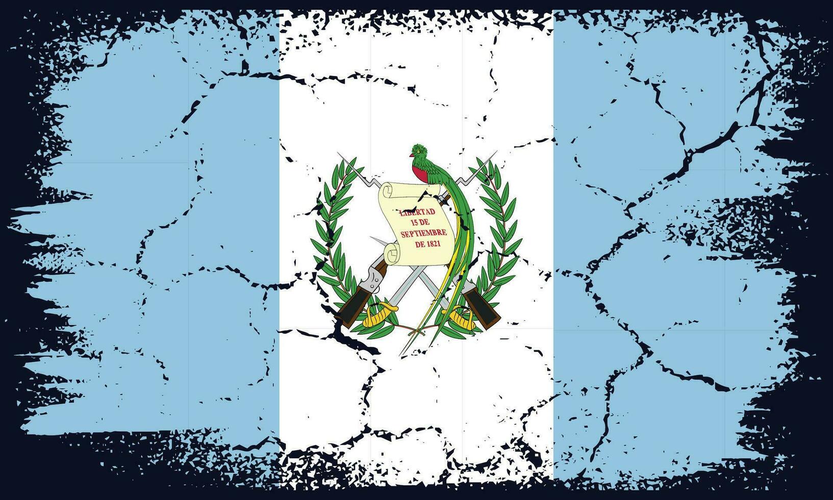 Free Vector Flat Design Grunge Guatemala Flag Background