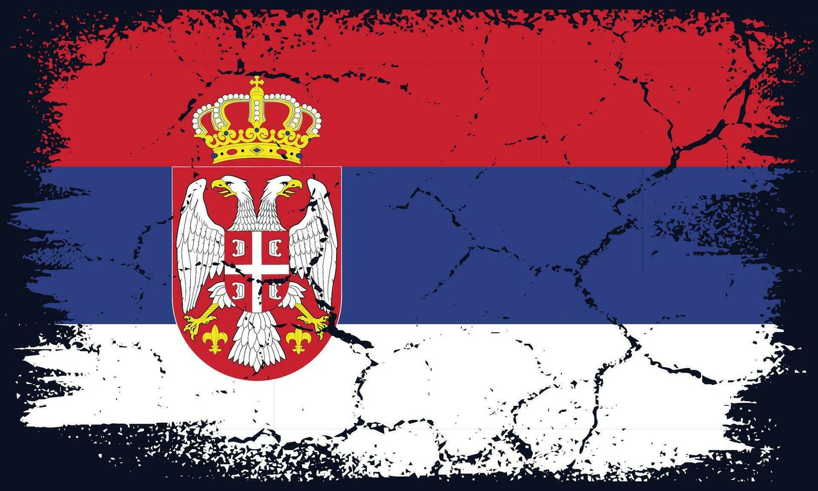Free Vector Flat Design Grunge Serbia Flag Background